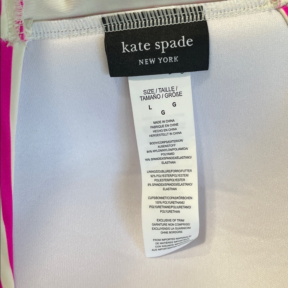 kate spade striped pink bandeau bikini top - Picture 4 of 7